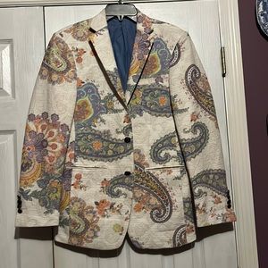 Tallia mens paisley suit jacket size 36R